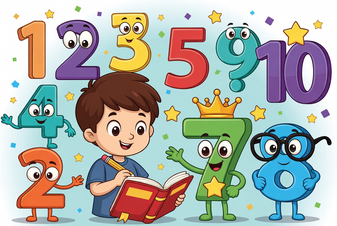 Child using storytelling and visualization to memorize 7 times table facts