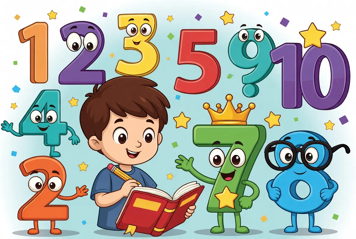 Child using storytelling and visualization to memorize 7 times table facts