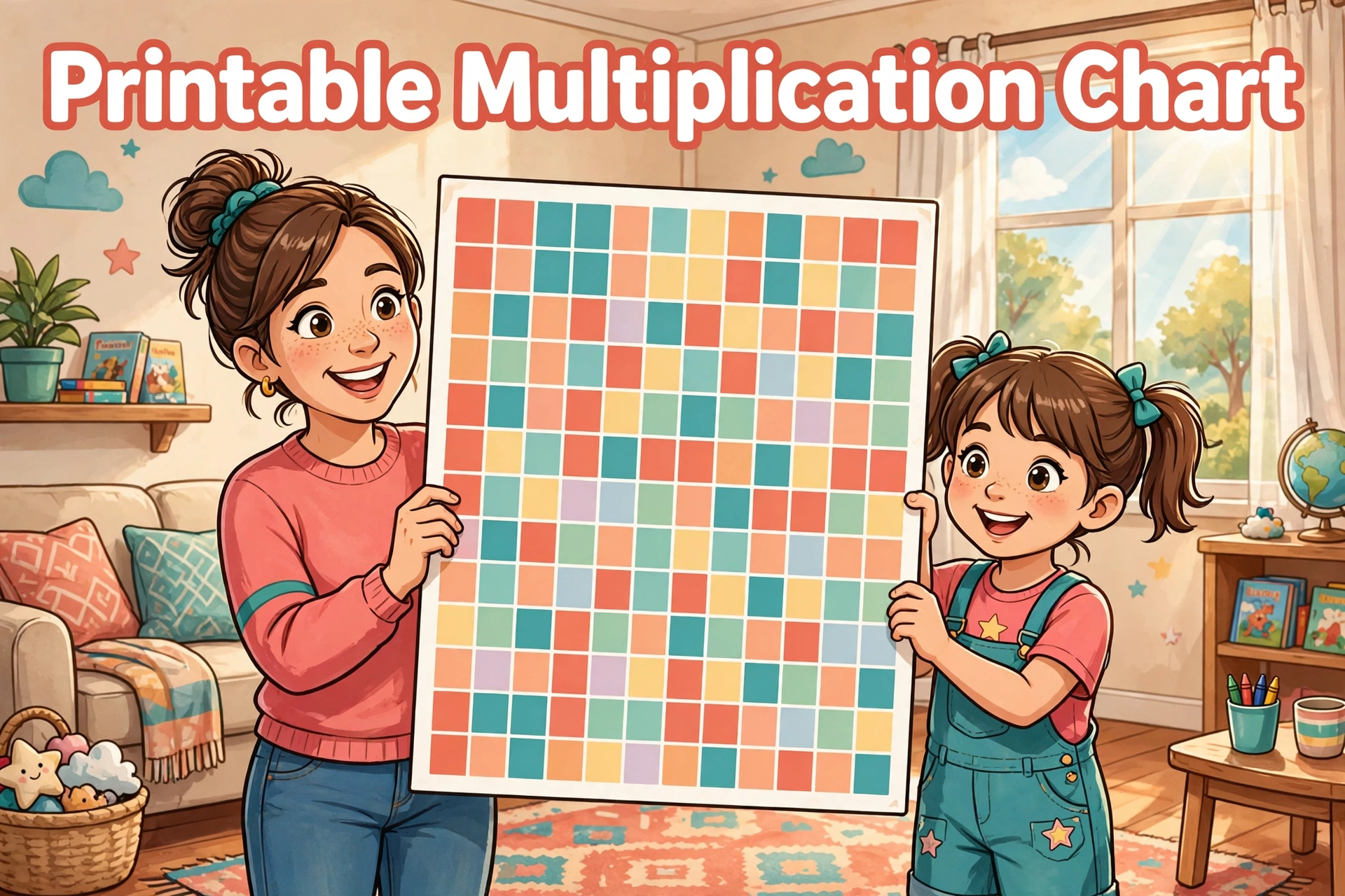 Free Printable Multiplication Chart (1-12) for Kids
