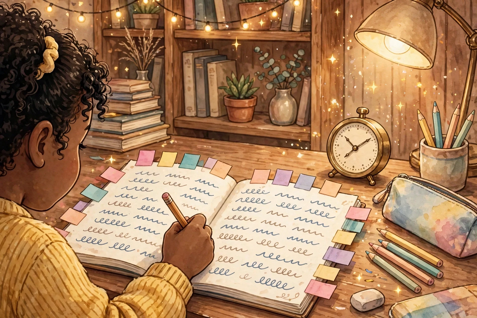 An older child focused on practicing the trickiest multiplication facts, concentrated on 6s, 7s, 8s, and 9s